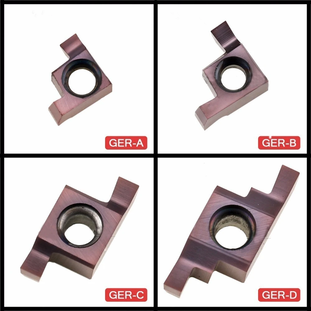 

10PCS Small Hole Sloting Blade GER100 GER120 GER150 GER200 GER250 GER300 GER350 GER400 A B C D Insert CNC Grooving Cutter Tools