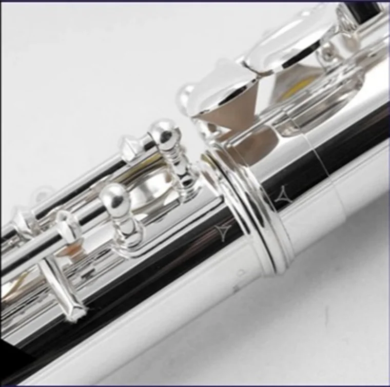 

New Flute High quality silver flute 211SL Model musical instrument Flute 16 Closed C Tuning and E-Key professional Free Flute