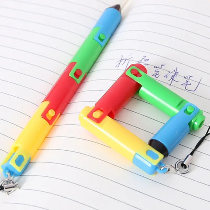 1pcs Creative Foldable Ballpoint Pen Fashion Korea Style Novel Stationery For Kids Gift Cute Office School Supplies