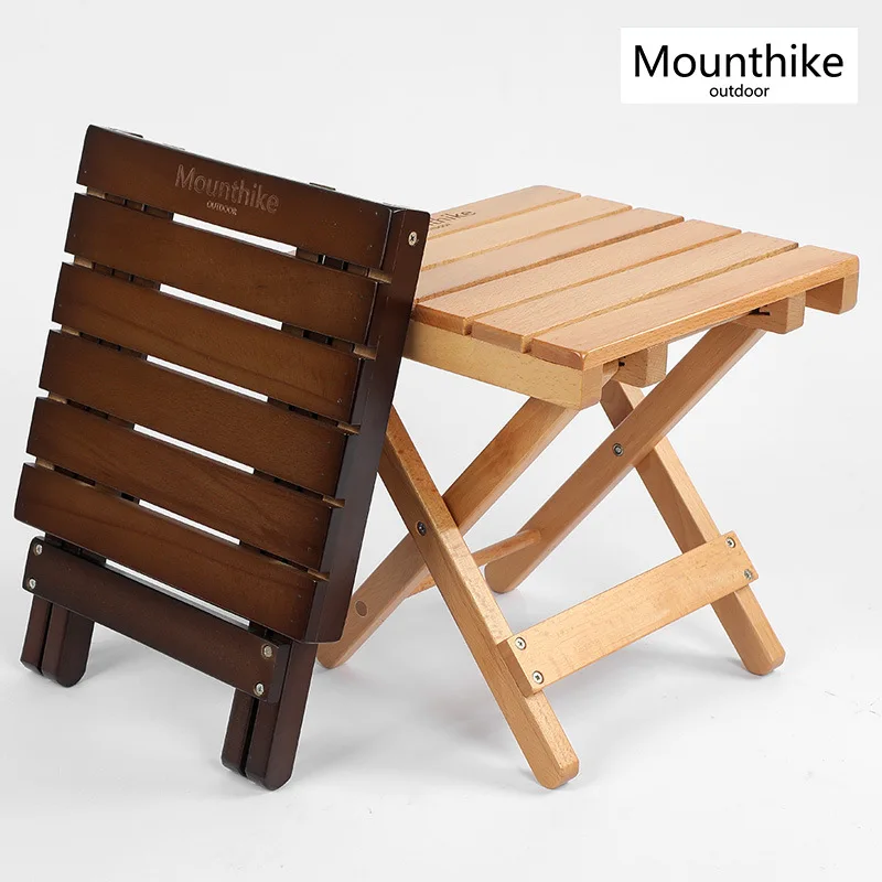 Portable Mini Camping Foldable Chair Kids Outdoor Wooden Bench Step Stool Travel Hiking BBQ Garden Party Shower Foot Rest