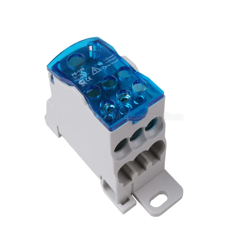 1Pcs UKK80A UKK125A UKK160A UKK250A UKK400A UKK500A Terminal Block 1 in many Out Din Rail distribution Box