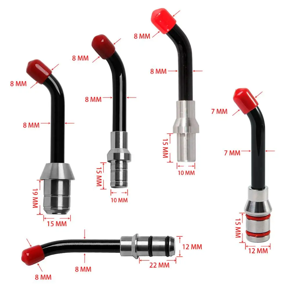 5 Types Dental Universal Optical Fiber Guide Rod Tips LED Curing Light Replacement Fit Cordless Curing Lamp