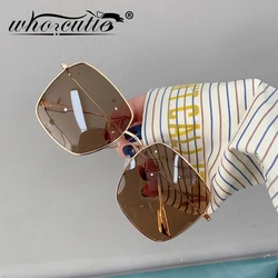 WHO CUTIE 2025 Square Polarized Sunglasses Women Brand Design Vintage Retro Tint Colorful PINK Sun Glasses Female Oculos S049