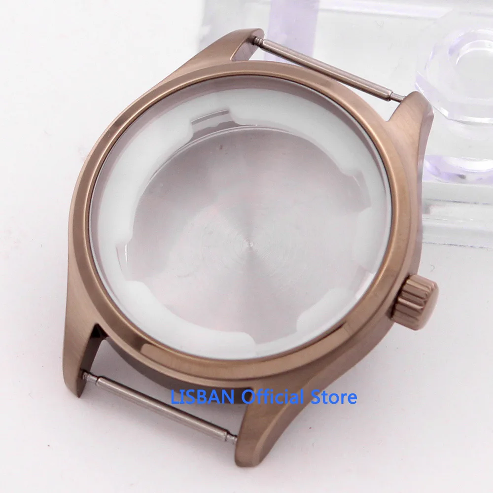 

40mm Mens watch case stainless steel brushed and polished case fit NH35, 36 ETA 2824 automatic mechanical watch