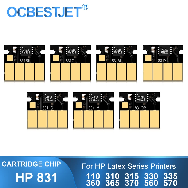 831 Ink Cartridge Chip For HP Latex 110 115 310 315 330 335 360 365 370 560 570 L360 L365 L330 Printer New Upgrade Chips