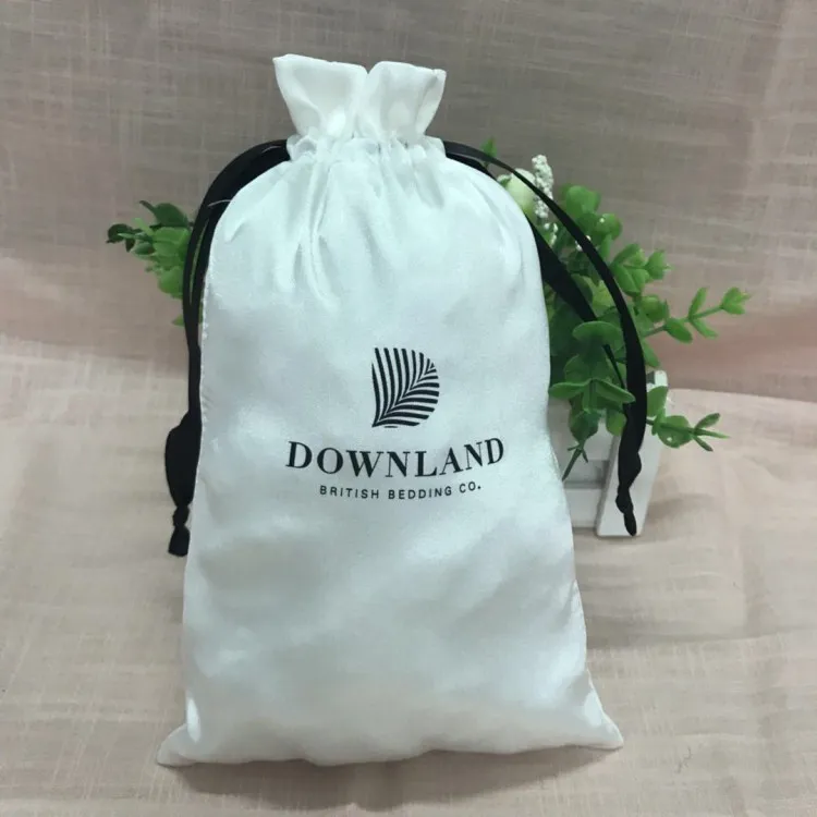 Silk bags Jewelry Satin Bag Product Packaging Pouches Custom Logo Drawstring Bags Wholesale