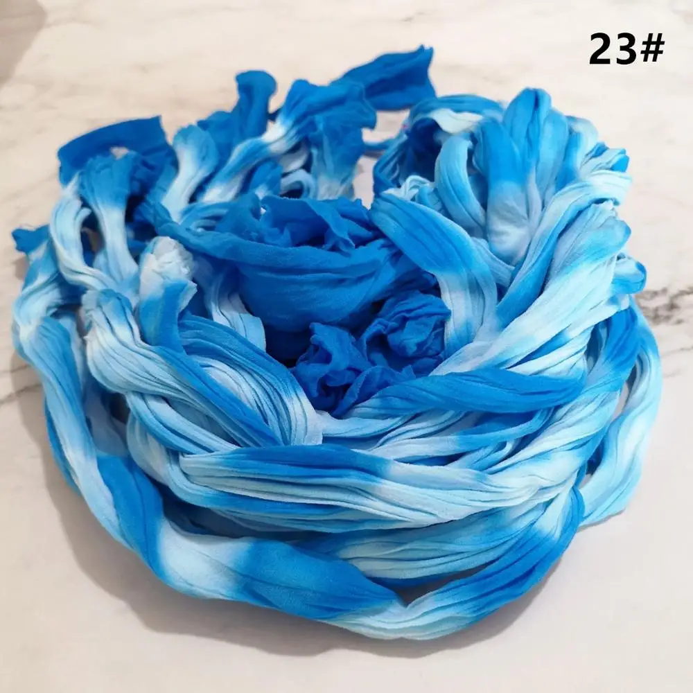 20pcs Multicolor Nylon Stocking Flower Making Materials Handmade Craft Accessory Artificial Silk Ronde Flower Accessories