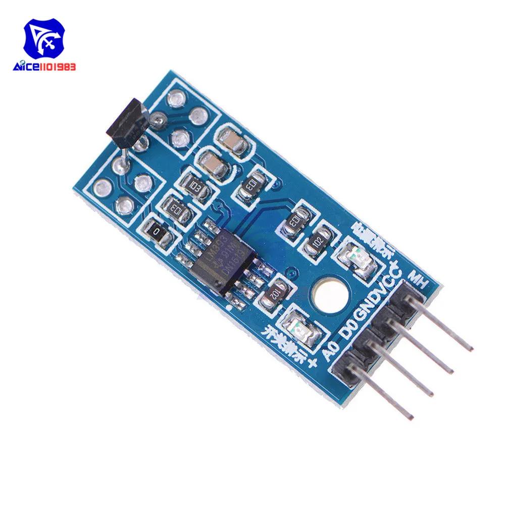 diymore 3144E Hall Sensor Module Motor Speed Test Board for Arduino Smart Car Speed Counter Sensor Module