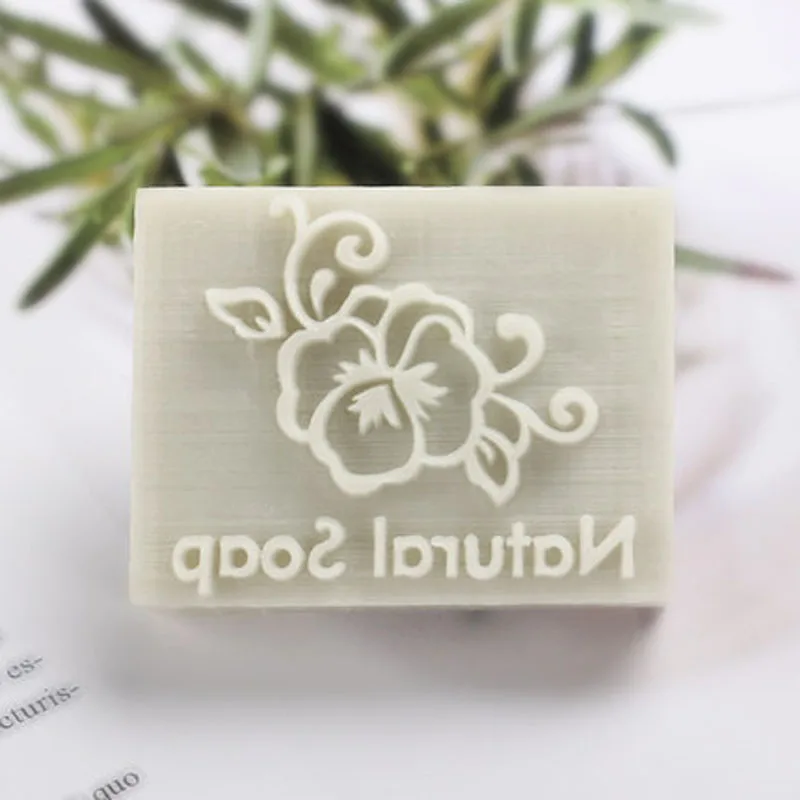 Handmade Soap Stamp, Plant, Flower, Grass, Tree Pattern, Handmade Soap Stamp, Clear DIY, Natural Acrylic, Soap Making Chapter