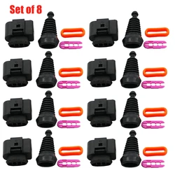 Set of 8/4 1J0 973 724 compatible 4 pin connector Clamp Clip for Audi VAG active Coil on Plug