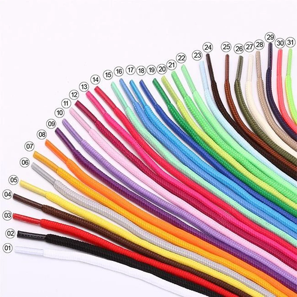 50cm-150cm Long Of Round Shoelaces Shoe Strings Shoe Laces Cord Ropes For Boots Colorful Purple Red Shoelaces High Quality