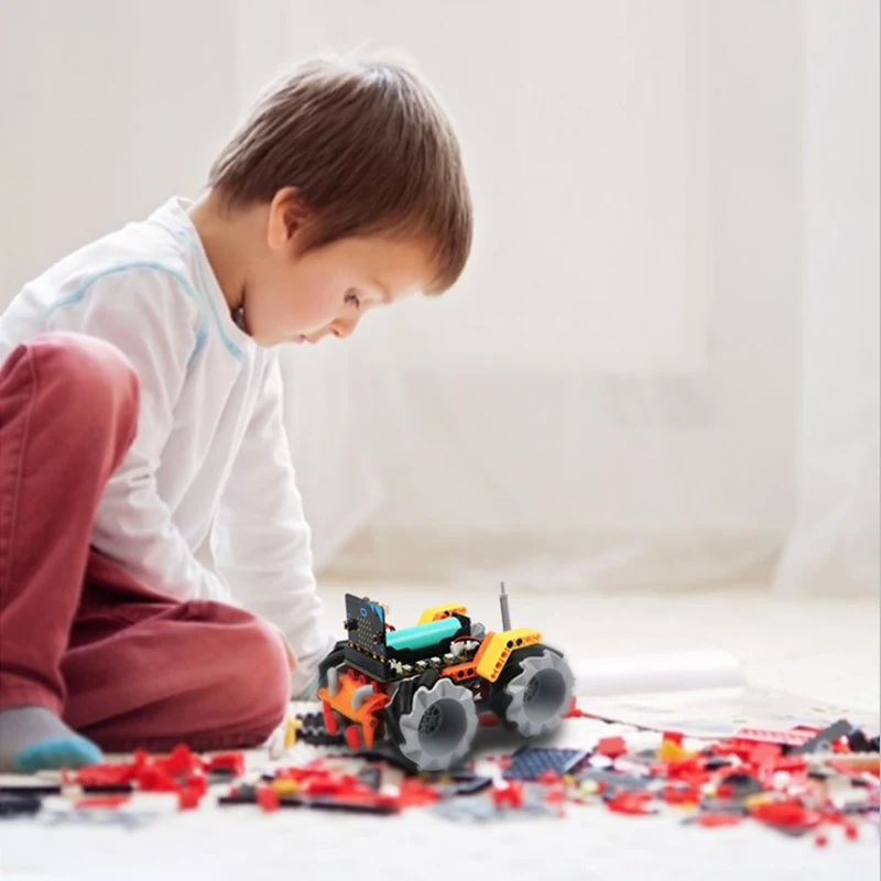 Smart Robot Car Kit Xiaomai for Micro:bit Robotics Educational kit,Support Makecode Programming,APP and Infrared Remote Control
