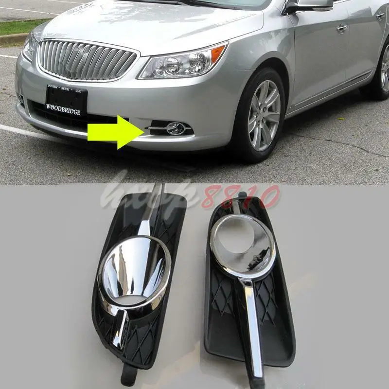 Fit For Buick LaCrosse 2010 2011 2012 2013 Sedan Front Bumper Car Fog Lights Housing COVER 2pcs