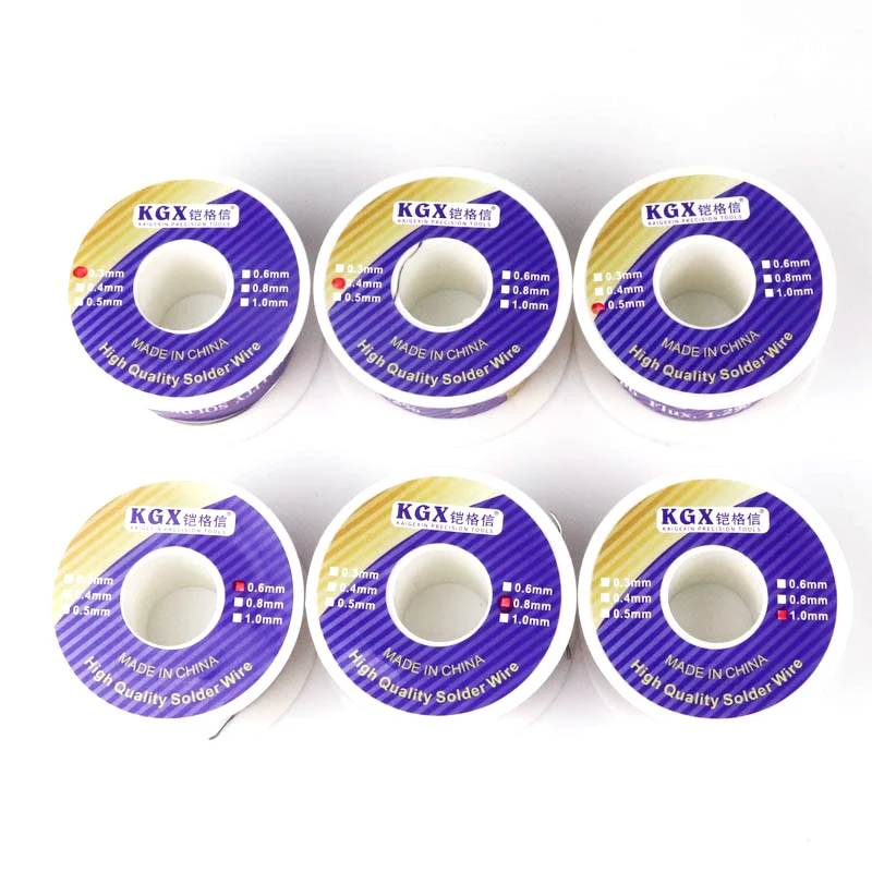 SAYTL Rosin Core Solder Wire 50g Sn63% Pb37% 0.2/0.3/0.4/0.5/0.6/0.8mm Low Melting Point Welding Tin Wire BGA Soldering Tools