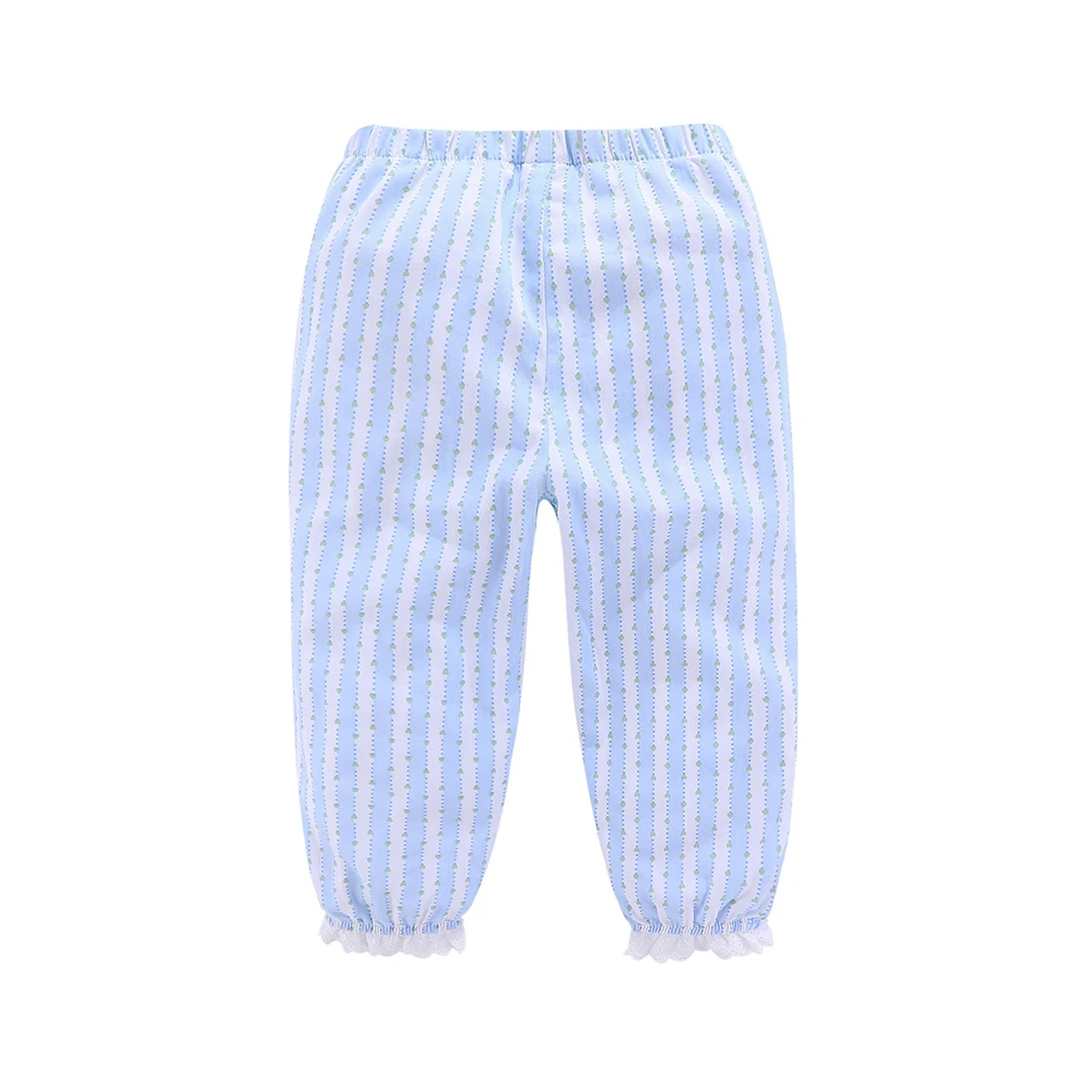 Mudkingdom Boutique Meisjes Pyjama Sets Lente Herfst Leuke Kant Gestreepte Hart Peuter Pyjama Kids Nachtkleding Slapen Kleding