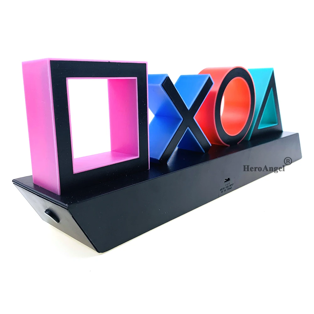 Controle de voz para ps4, playstation, iluminação colorida, comercial, controle de voz