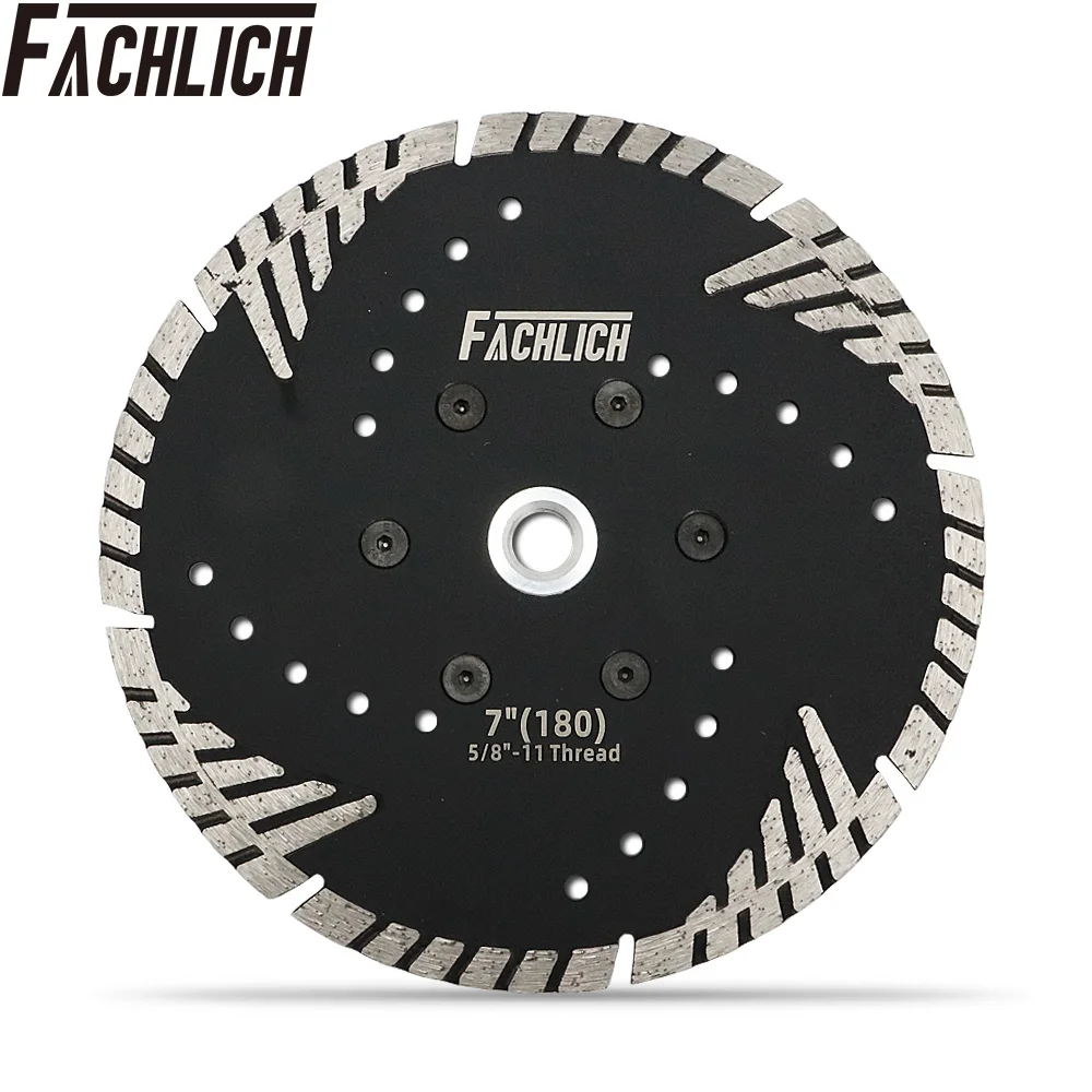 FACHLICH 1pc Dia 180MM Diamond Saw Blades for Marble Granite Cutting Discs 5/8-11 Flange Cutting Blade for Angle Grinder