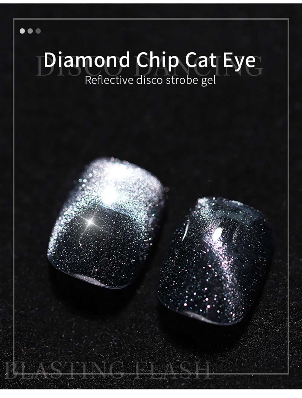 Vendeeni 9 Farben Laser Broken Diamond Cat Eye Gel Nagellack Magnetischer UV LED Soak-Off Gel Lack Glitzer Nagelkunst Gel Nagellack – Detail 6