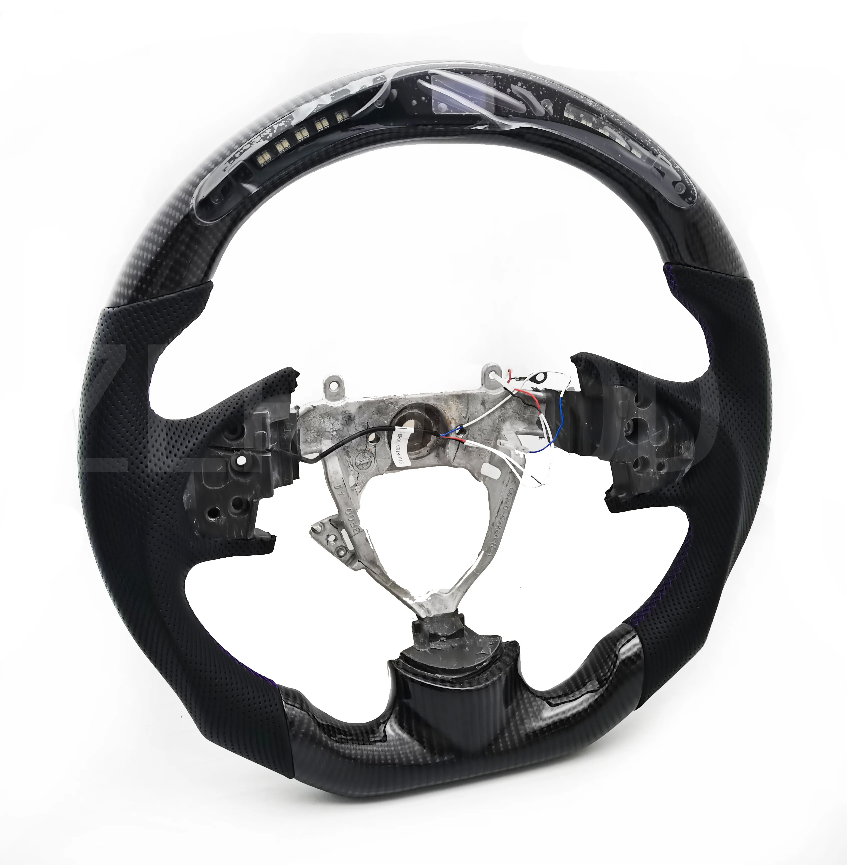 Real Carbon Fiber & Leather Steering Wheel for Mitsubishi Lancer