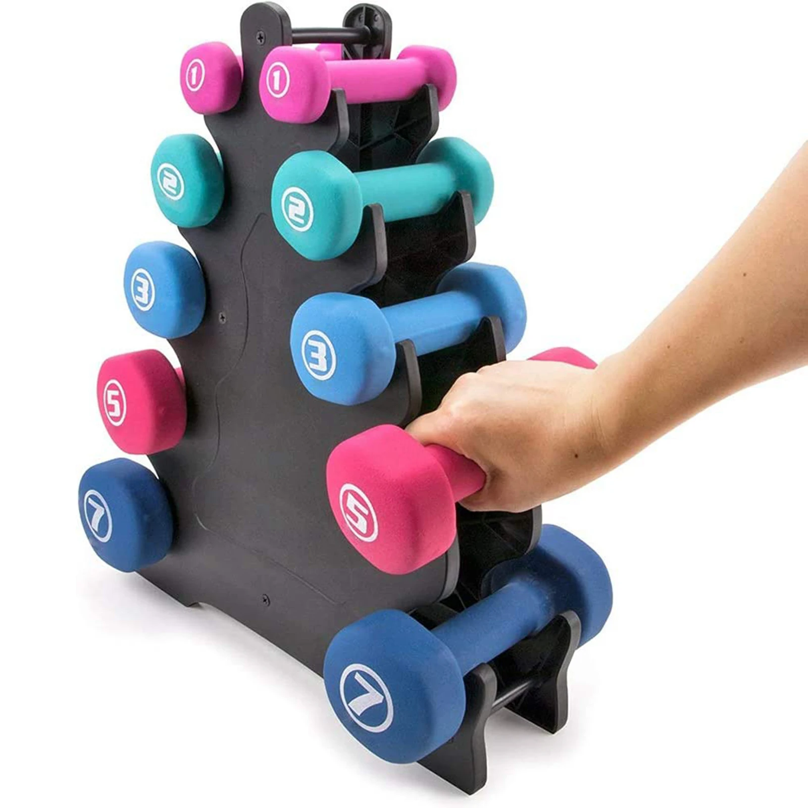 Dumbbell Rack Dumbbell Holder 5 Tier Weight Rack for Dumbbells Home Gym, Compact Dumbbell Bracket Free Weight Stand