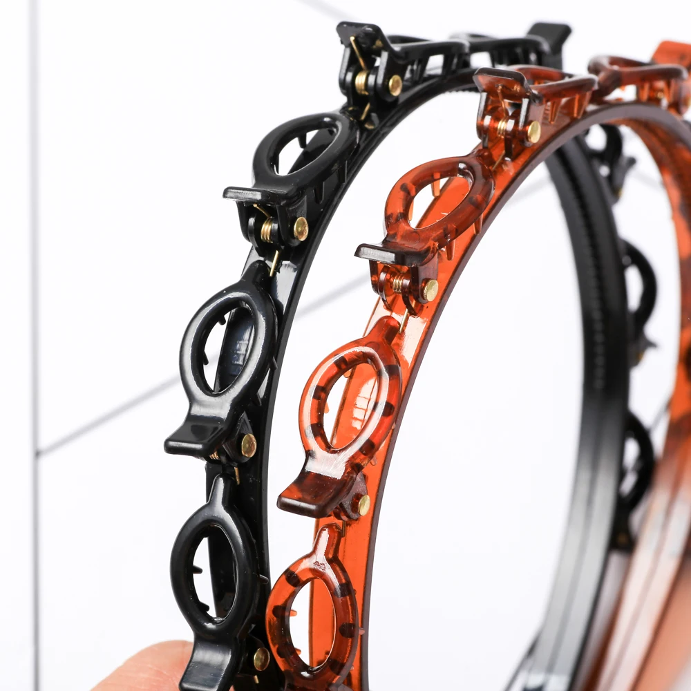 Doppelschicht Bands Clip Haarbänder Mode Kunststoff Geflochtenes Stirnband Punk Neue Stricken Damen Kopfbedeckung Haarschmuck Perle – Detail 6