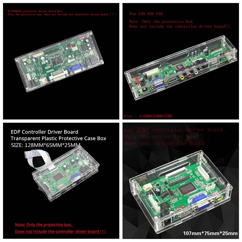 New Transparent Protective Box  for LED LCD Screen TV29 TV53 TV56 3663 DVB-T EDP MNT68676 Controller Driver Board