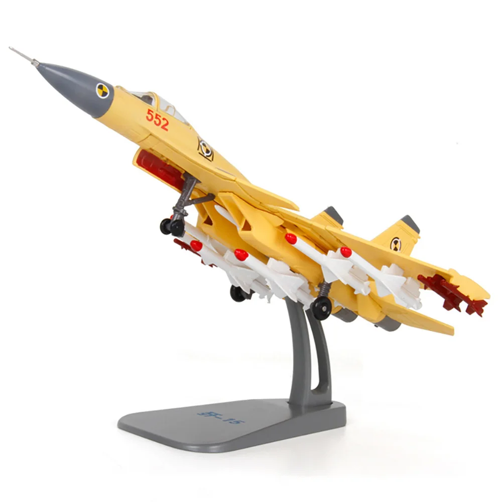 1/100 Scale Alloy Aircraft Chinese Air Force J-15 Carrier Based Plane Fighter J15 Model Toys Gift for Collection Decoration