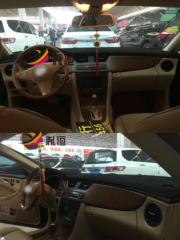 For Mercedes-Benz CLS Class 300 500 550 320 C219 W219 2004-2010 Dashmat Dashboard Cover Instrument Panel Sunscreen Pad Dash Mat