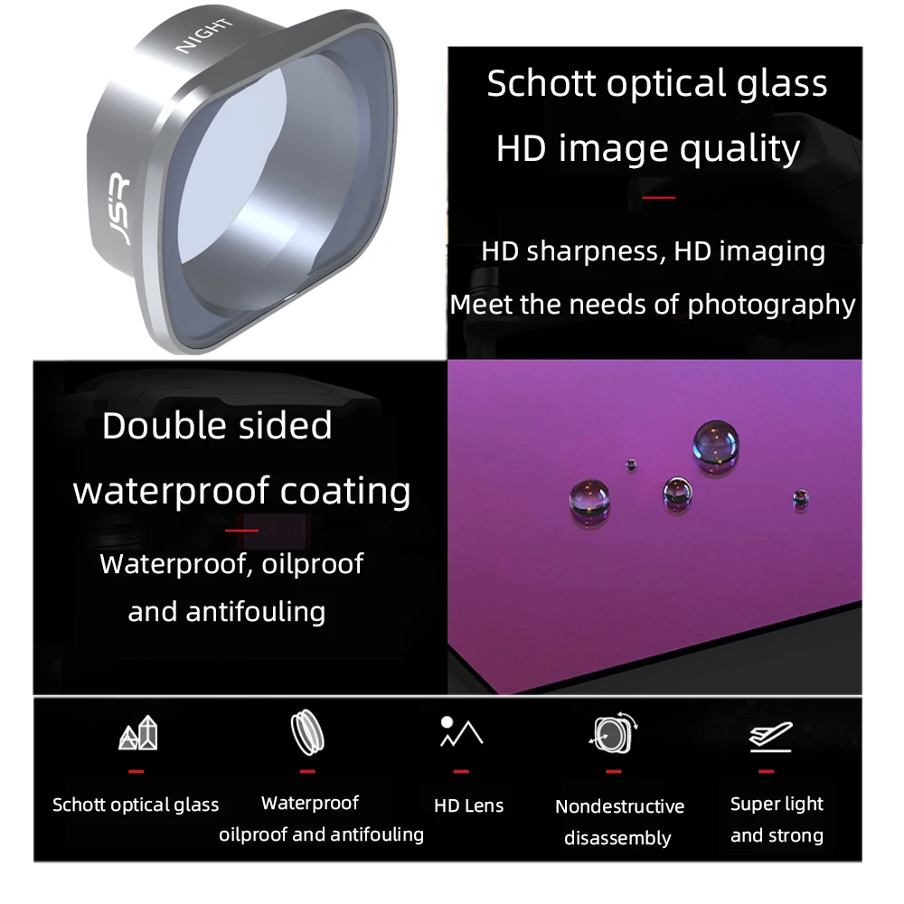 ل DJI FPV كومبو تصفية الطائرة بدون طيار UV/CPL/NDPL4/8/16/32 مجموعة محايد الكثافة القطبية مرشحات عدة كاميرا الملحقات كوادكوبتر 6 قطعة/8 قطعة