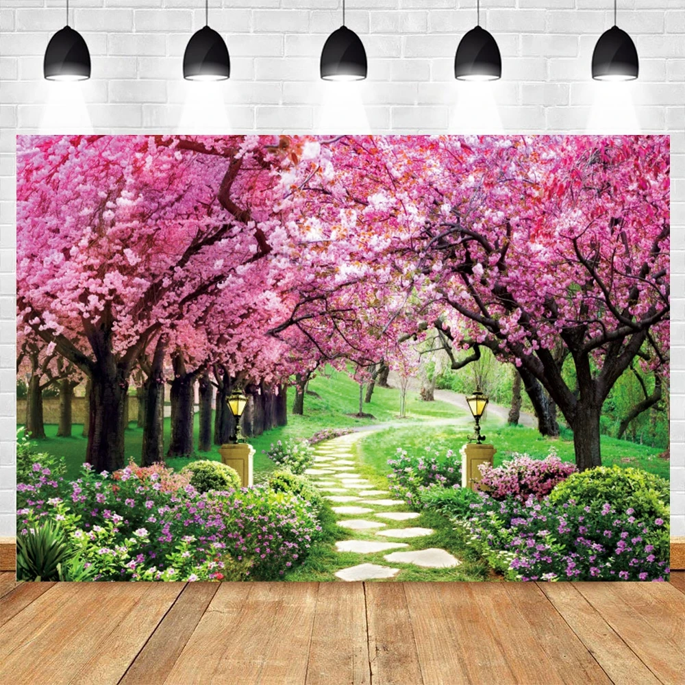 Natural Scenery Flowers Field Forest Backgrounds Baby Adult Home Picnic Travel Photographic Studio Backdrop Photography Props