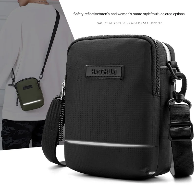 

Men's Shoulder Messenger Bag Handbag Nylon Leisure Waterproof Largecapacity Travel Portable Portable Multi-functional Trendy Bag