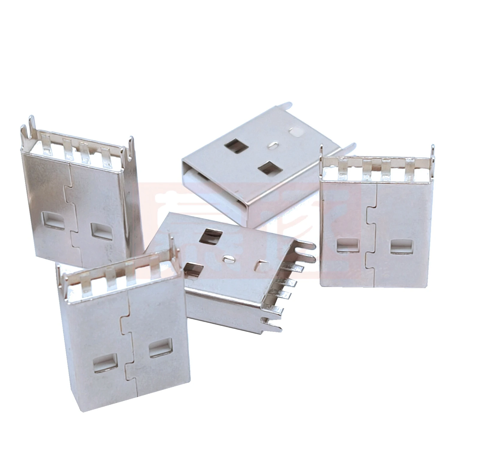 10Pcs Diy Usb Mannelijke Interface Spalk Plug-In Pcb Connector Socket Connector Een Type B Patch Straight Pin