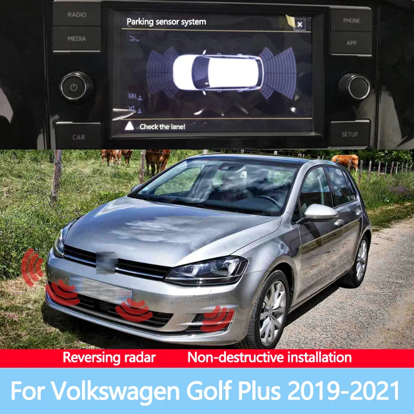 Reversing Blind Spot Front Rear Image Radar Car Sensor Sound Warning Indicator Probe System For Volkswagen Golf Plus 2019-2021