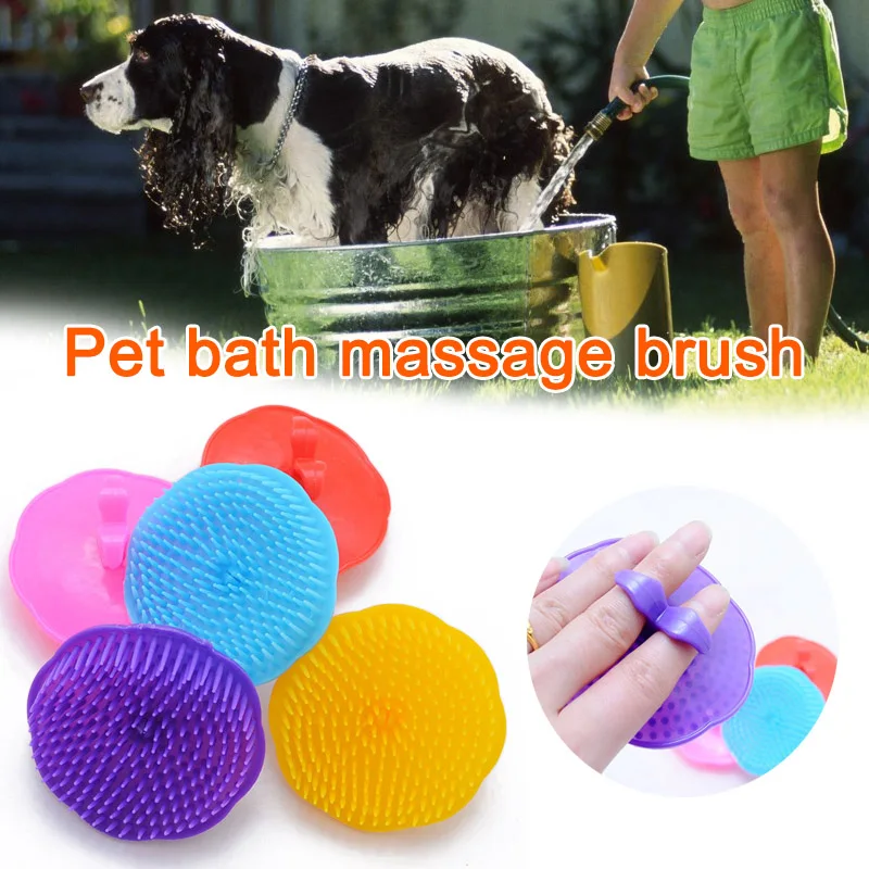 Round shampoo brush head massage brush Anti-dandruff and anti-itch brush Body Massager Clean Brush Comb Pet Product random color