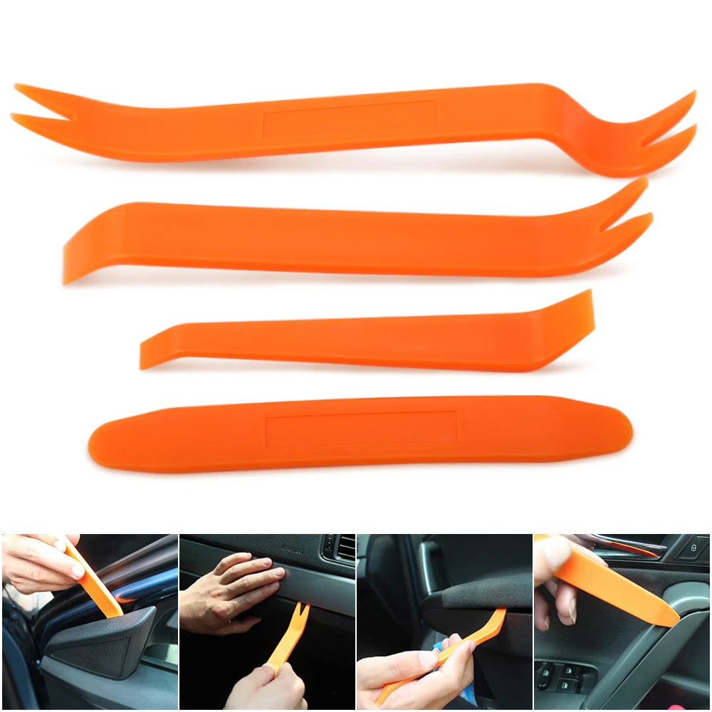 Car styling 4Pcs Car Radio Disassembly tool for Opel Antara Astra K J H G Crossland X Grandland X Insignia Mokka X Signum