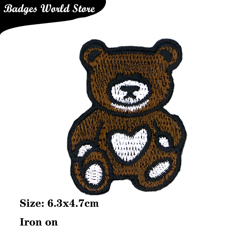 Astronaut Love Bear Puzzle Chenille Icon Towel Embroidery Applique Patch For Clothing DIY Iron on Badges on the Backpack