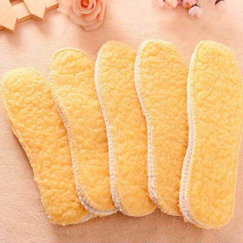 Size 35-44 Winter keep warm insoles imitation wool comfortable soft anti-deformation man and women snow boots fur insoles