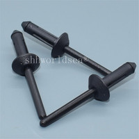 Shhworldsea 100PCS black nylon blind rivet for 2042367 for Ford N804189S car plastic clip auto plastic fasteners