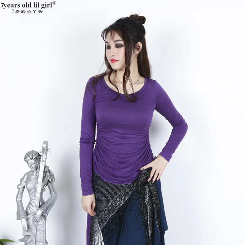 Bé Gái Nhảy Top Nữ La Tinh T + Áo Sơ Mi Nữ Bụng Tay Dài Quần Áo ClothingGTT01 02