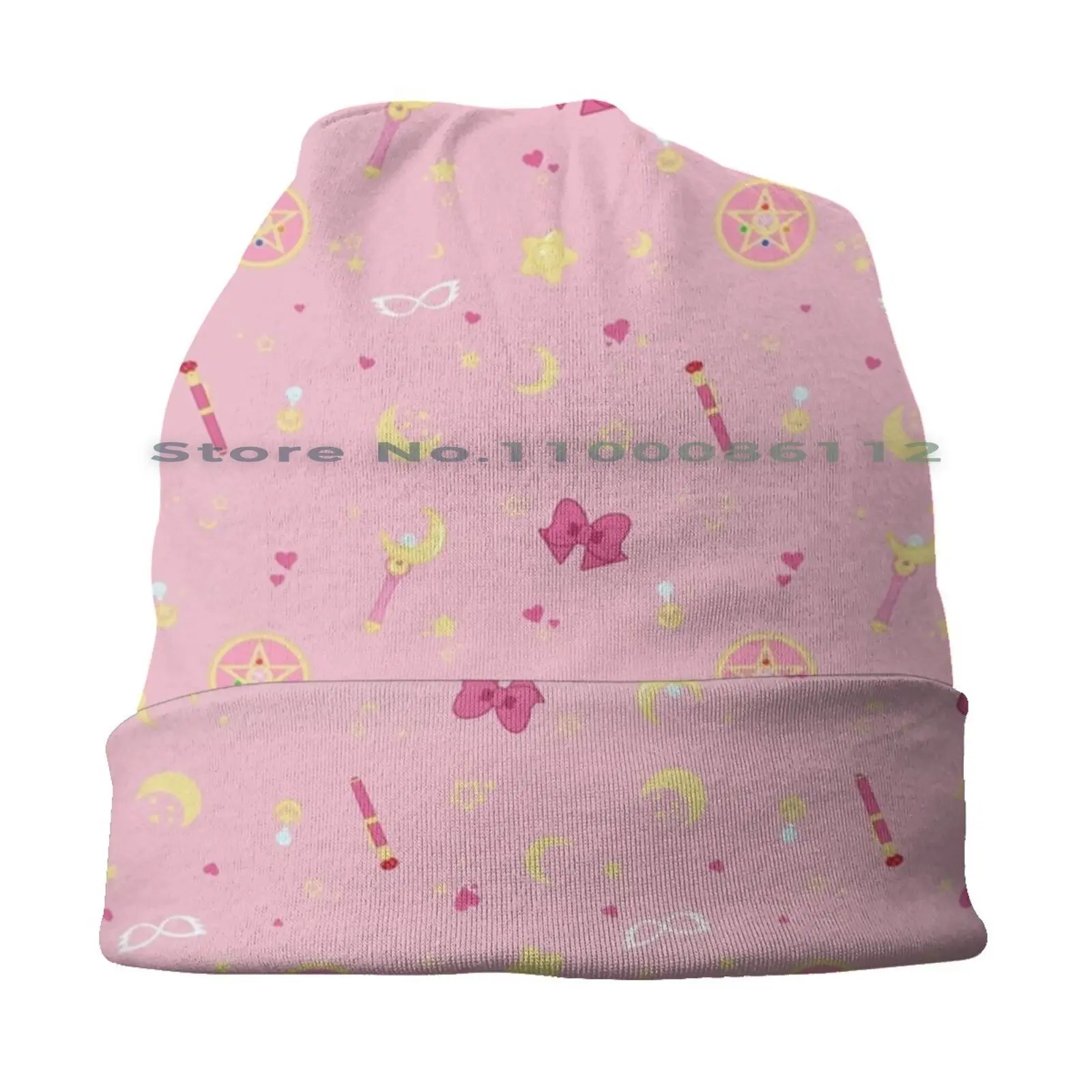 Pattern Beanies Knit Hat Serena Tsukino Serenatsukino Usagitsukino Bunny Rabbit Star Purple Space Princess Serenity Anime Manga