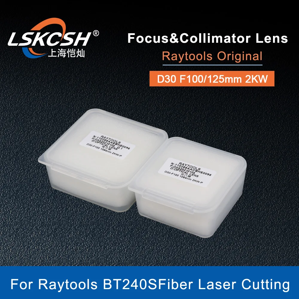 

LSKCSH Raytools Original Laser Focus Lens Collimating Lens D30 F100/125mm For Raytools Laser Cutting Head BT240S 0-2000W