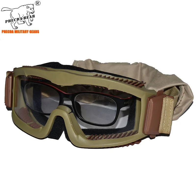 military anti-uv400 camping anti-fog tactical goggle anti-impact army ballistic goggle