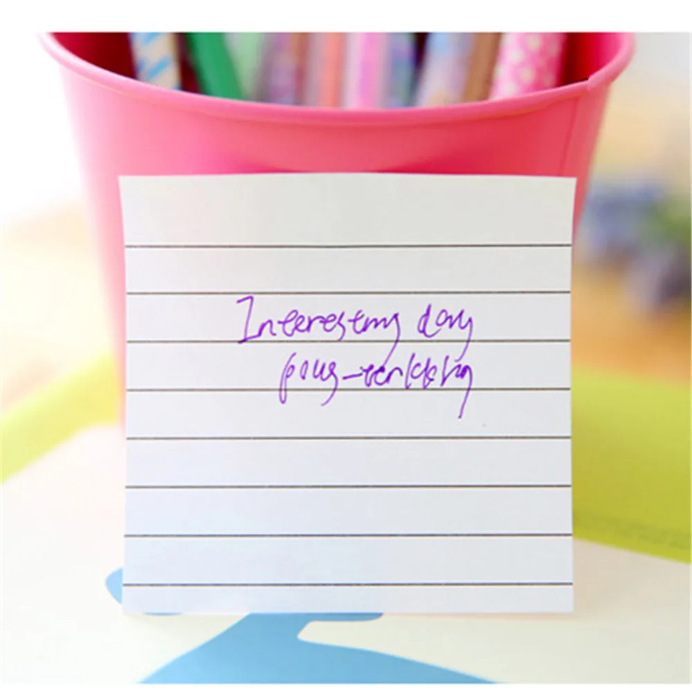 80 ورقة ملونة خط أفقي ورقة مذكرة الوسادة ملاحظات لاصقة المرجعية نقطة ذلك علامة ملصق مكتب اللوازم المدرسية أجهزة الكمبيوتر المحمولة