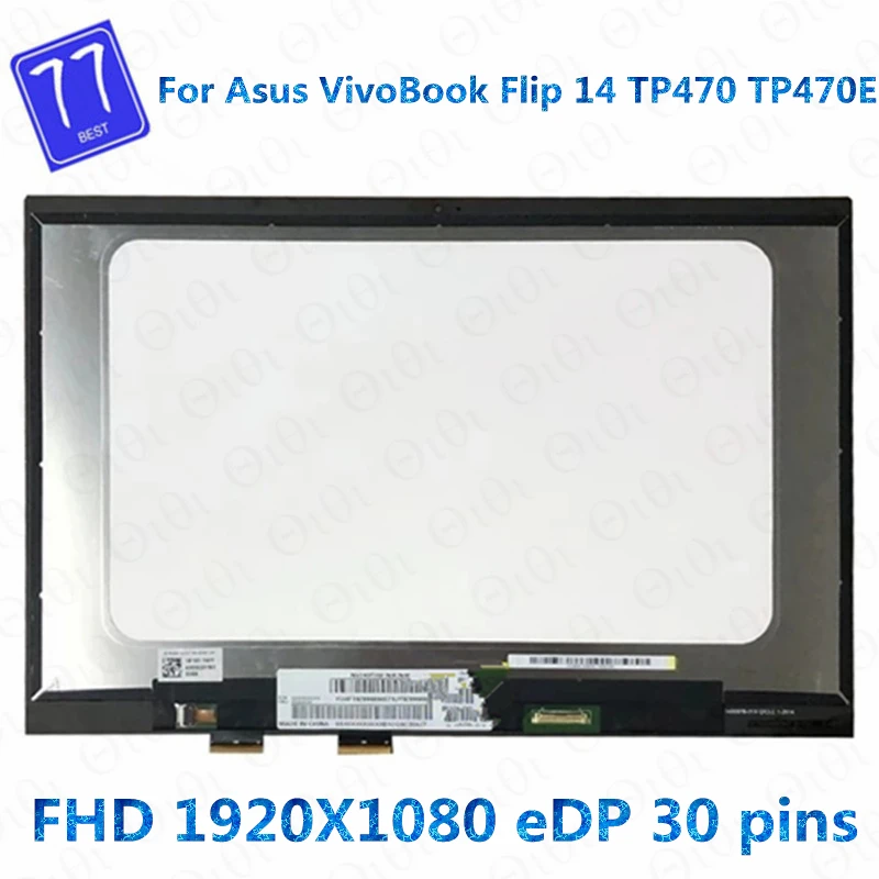 Original 14'' For Asus VivoBook Flip 14 TP470 TP470E TP470EZ Display Touch Screen Lcd Assembly FHD 1920*1080