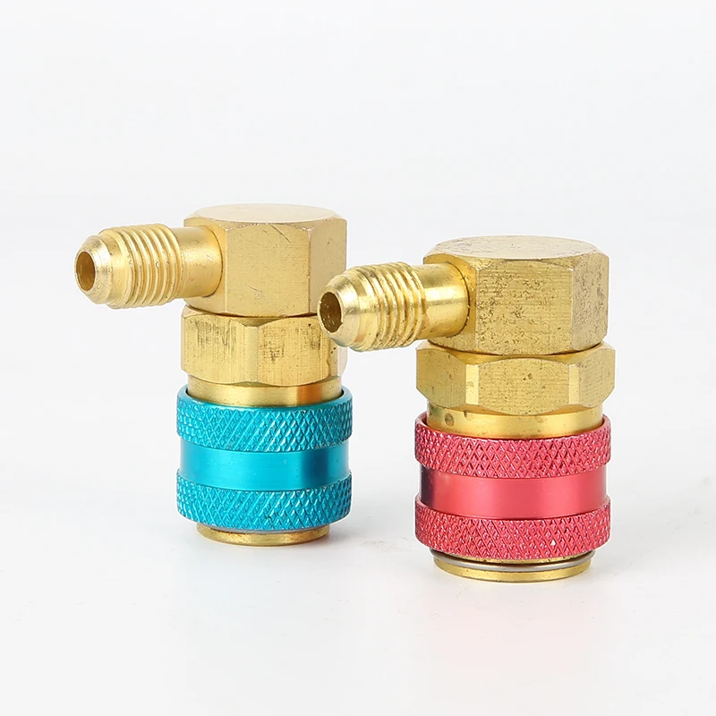 R134A All-Koper Quick-Connect Airconditioner En Koelmiddel Adapter Auto Fluor Snelkoppeling Auto Airco tool