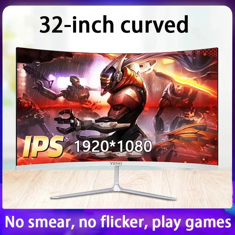 

32inch LED/LCD Curved Screen Monitor PC 75Hz HD Gaming 24/32 Inch Computer Flat panel display VGA/HDMI Interface