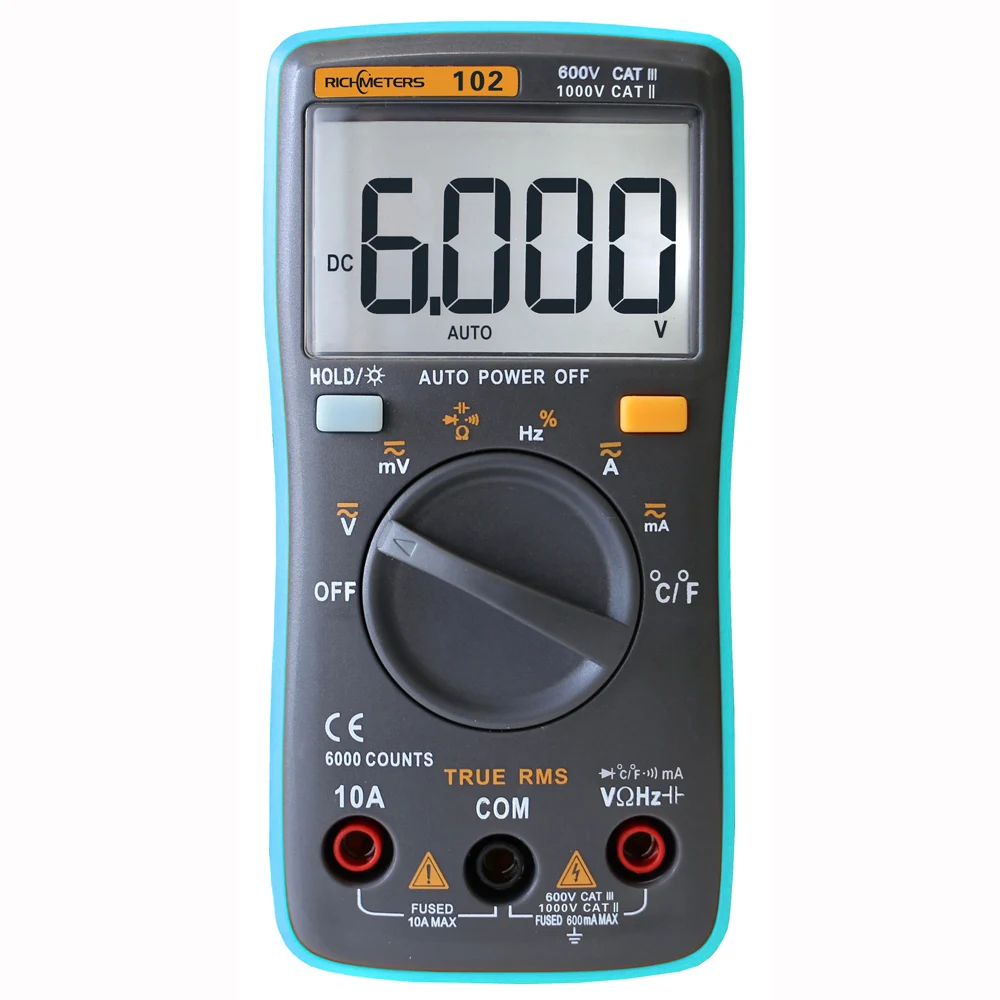 Digital Multimeter RM102 101 RICHMETERS 409B Multimetro DC AC Voltage Current Meter Resistance Diode Tester Ammeter Voltmeter