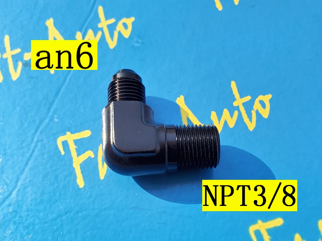 

Forged male npt3/8 3/8''NPT 3/8npt npt 3/8 to 6an an6 an 6 male 90degree 90 degree adaptor adapter tpfe ptfe hose Fitting