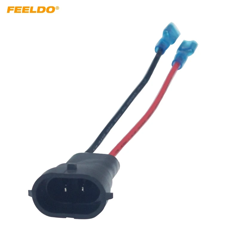 

FEELDO 1PC Car Headlight Wire Cable H11-11 To 6.3 Terminal Connector Plug Lamp Bulb Socket Automotive Wiring Adapter