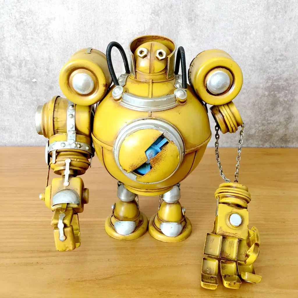 

Decor Cute Tin Crafts Robot Vintage Ironwork Model Handmade Collection Handicraft Decorations Gifts Nostalgic Retro